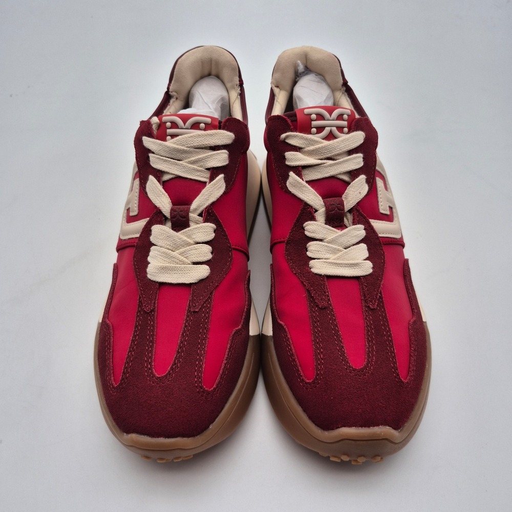 Sam Edelman Langley 3 Red Suede Sneakers Women's Size 7 Shoes - Picture 6 of 16